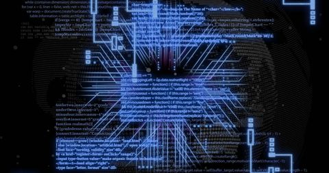 Digital Circuit Data Processing Concept with Global Connections - Download Free Stock Images Pikwizard.com