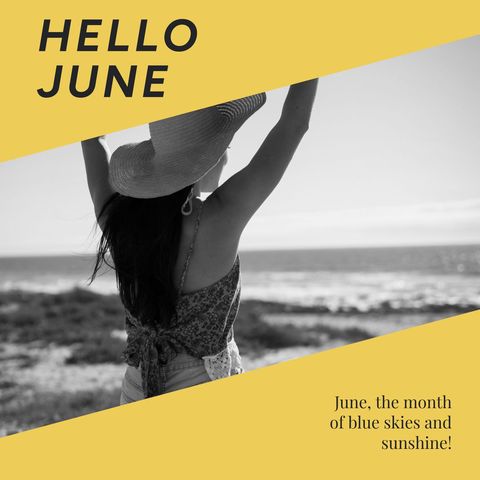 Welcoming June: Woman Enjoying Beach