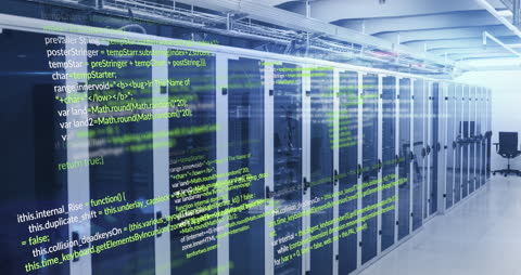 Code Overlay on Modern Server Racks in Data Center