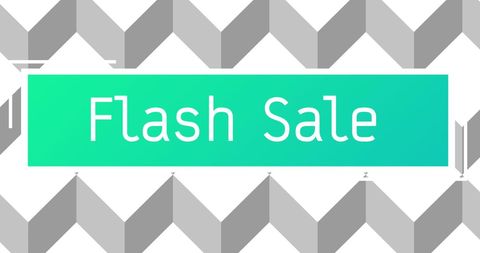 Flash sale banner on geometric pattern background