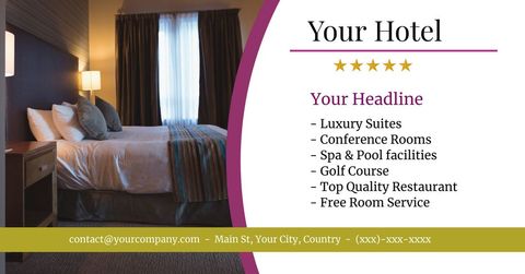 Luxury Hotel Room with Modern Comfort and Elegance - Download Free Stock Templates Pikwizard.com
