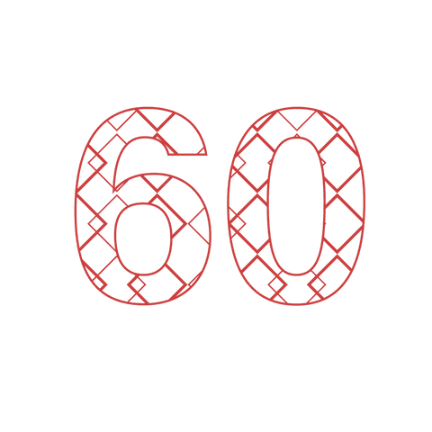 Decorative Red 60 on Transparent Background for Celebrations - Download Free Stock Videos Pikwizard.com