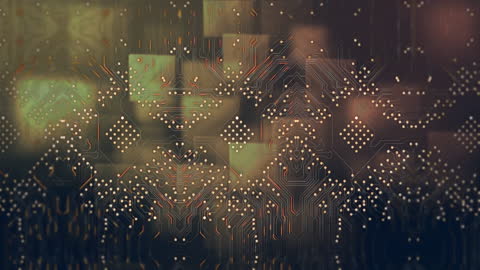 Futuristic Digital Network Background with Circuit Patterns