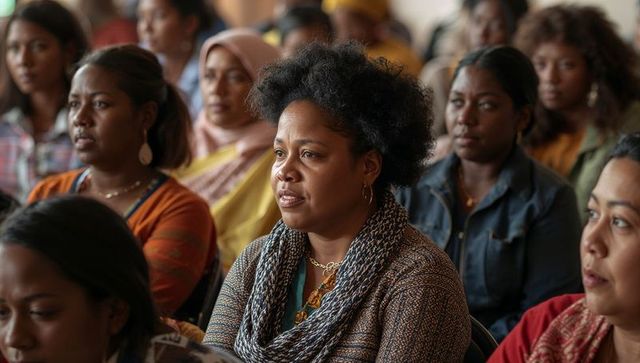 Engaged Group of Multicultural Women at a Conference Meeting