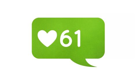 Green Social Media Like Notification on White Background - Download Free Stock Images Pikwizard.com