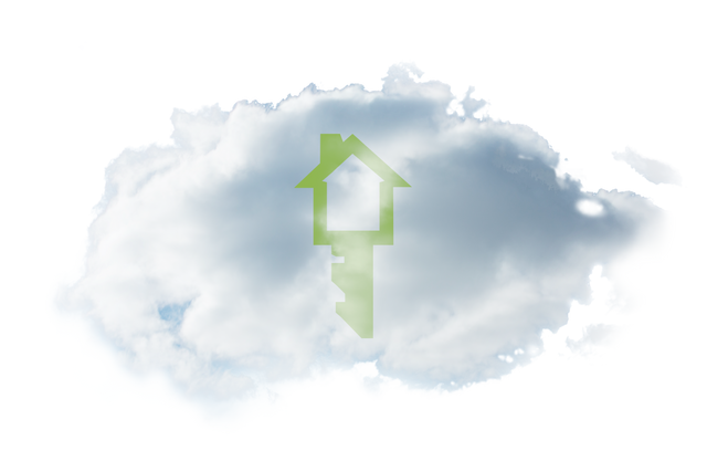 Green House Key in Cloud Transparent Background Illustration - Download Free Stock Videos Pikwizard.com