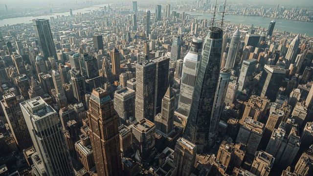 AI-Generated Urban Skyline Captivates with High-Rise Towers and River