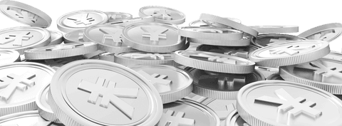 Piles of Silvery Yen Coins on Transparent Background - Download Free Stock Videos Pikwizard.com