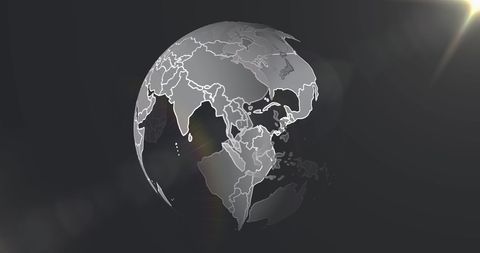 Digital Globe with Light Trails on Black Background - Download Free Stock Images Pikwizard.com