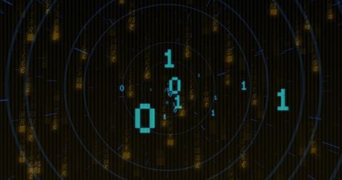 binary code and currency symbols overlapping digital circles - Download Free Stock Images Pikwizard.com