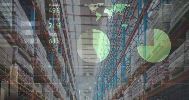 Warehouse Inventory Management Digitally Analyzed with Charts and Graphs - Download Free Stock Images Pikwizard.com