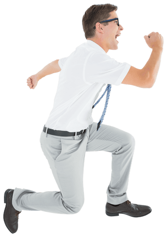 transparent joyful businessman running mid air celebration - Download Free Stock Videos Pikwizard.com