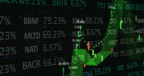dynamic stock market display with rising chart - Download Free Stock Images Pikwizard.com