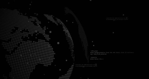 Global Data Processing on Digital Interface with Dotted Globe - Download Free Stock Images Pikwizard.com