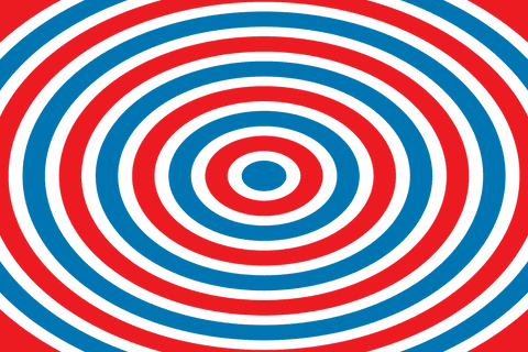 abstract red and blue concentric circles on transparent background - Download Free Stock Videos Pikwizard.com