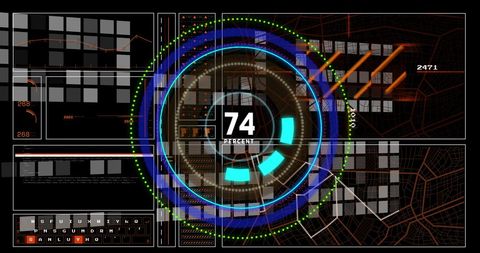 Futuristic Data Processing and Scope Scanning Interface - Download Free Stock Images Pikwizard.com