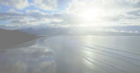Tranquil Seascape Under Sunlit Sky - Download Free Stock Images Pikwizard.com