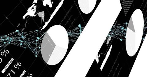 Digital Interface with Connected Data Nodes and Analytic Charts