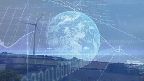 Eco-Friendly Energy and Financial Data Overlapping Earth