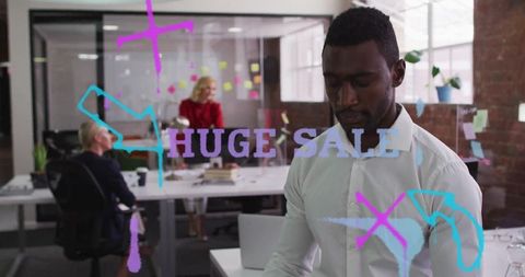 Professional man planning business strategies in modern office