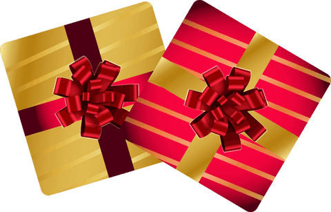 Elegant gift boxes with red bows on transparent background