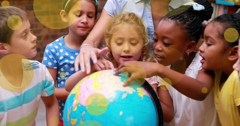Teacher Guiding Diverse Students in Global Exploration - Download Free Stock Images Pikwizard.com