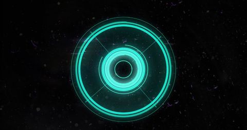 futuristic neon digital interface with circular hud - Download Free Stock Images Pikwizard.com