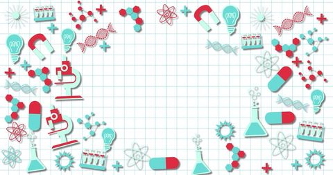 Science Education Background with Chemistry and Physics Icons - Download Free Stock Images Pikwizard.com