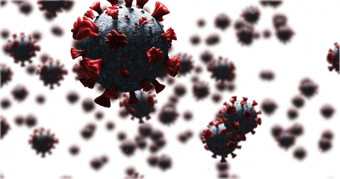 Floating Transparent COVID-19 Cells with Bold Red Spikes - Download Free Stock Videos Pikwizard.com