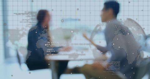 global business dynamics with data technology in office - Download Free Stock Images Pikwizard.com