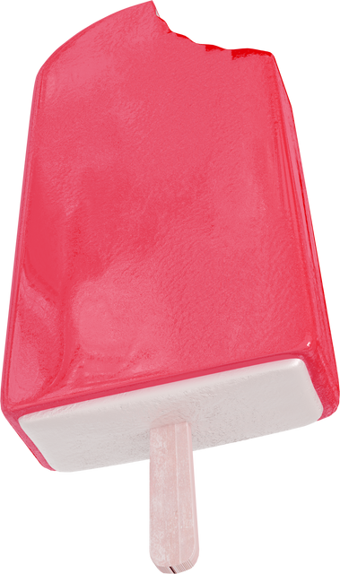 Transparent Strawberry White Chocolate Ice Cream Popsicle with Bite - Download Free Stock Videos Pikwizard.com