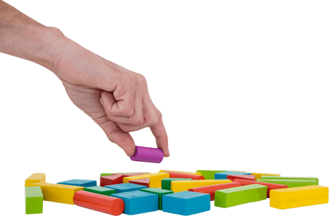 transparent hand arranging colorful blocks for puzzle solving - Download Free Stock Videos Pikwizard.com