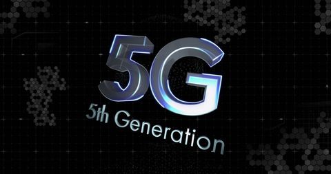 Futuristic 5G Network Digital Concept Background
