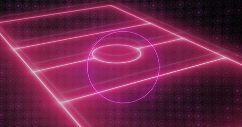 Neon Pink Sports Field with Geometric Shapes Digital Concept - Download Free Stock Images Pikwizard.com