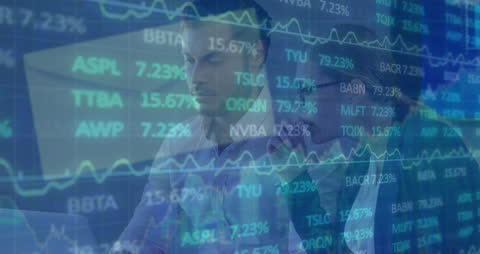 Stock Market Data Visualization Depicting Business Analysis