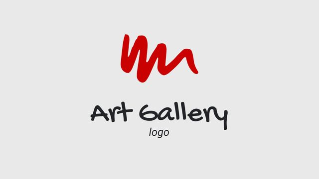 Minimalist Art Gallery Logo with Modern Aesthetic - Download Free Stock Templates Pikwizard.com