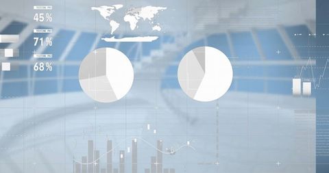 Global Business Data Processing with Charts and Graphs - Download Free Stock Images Pikwizard.com