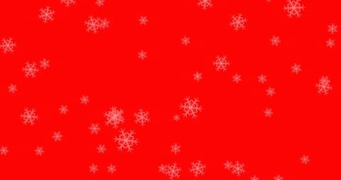 Falling Snowflakes on Vibrant Red Christmas Backdrop - Download Free Stock Images Pikwizard.com
