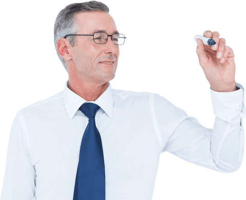 transparent businessman writing with marker, professional setting - Download Free Stock Videos Pikwizard.com