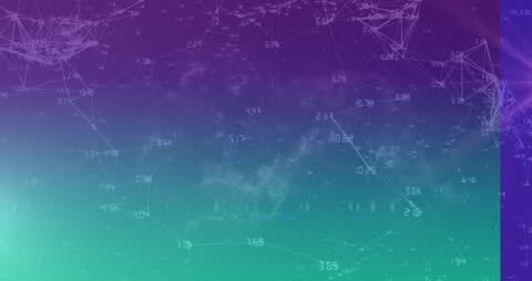 Digital Network Overlaying Sky with Technological Data Points