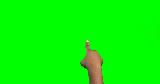 Hand Pointing with Finger on Green Background - Download Free Stock Images Pikwizard.com