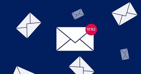 Digital Overload Represented by Emails with Smartphone Icon - Download Free Stock Images Pikwizard.com