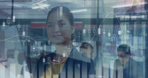 Dynamic Financial Data Analysis with Business Professionals in Background - Download Free Stock Images Pikwizard.com