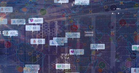 Futuristic global connectivity and data visualization concept