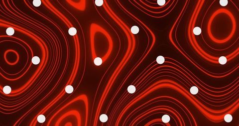 Abstract red and white striped digital pattern with spot movement