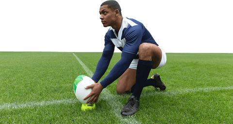 biracial rugby player posing on field, sports transparent background - Download Free Stock Videos Pikwizard.com