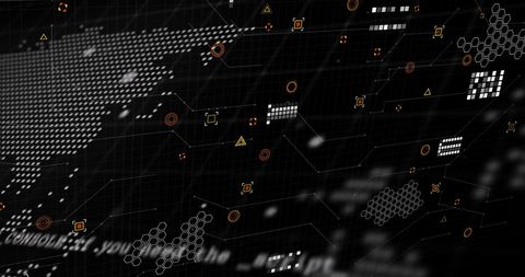 Digital Data Processing Abstract with Global Map Elements - Download Free Stock Images Pikwizard.com
