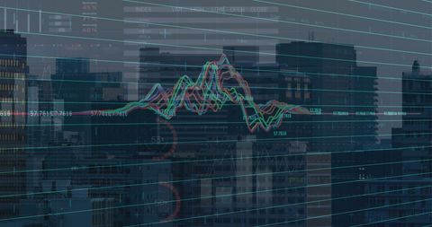 Animated Stock Market Data Over Cityscape - Download Free Stock Images Pikwizard.com
