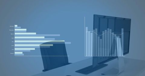 Digital Financial Data Analyzing on Office Desk - Download Free Stock Images Pikwizard.com