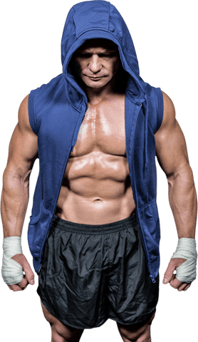 transparent athlete in purple hood strength focus - Download Free Stock Videos Pikwizard.com